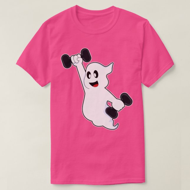 Camiseta Fantasma em Fortaleza com Dumbbells (Frente do Design)