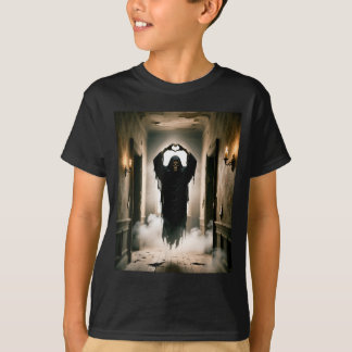 Camiseta Fantasma engraçado coração mãos rosto assustador h
