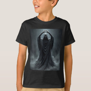 Camiseta Fantasma engraçado coração mãos rosto assustador h