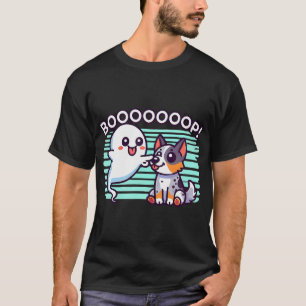 Camiseta Fantasma engraçado de Halloween Blue Heeler Boop A