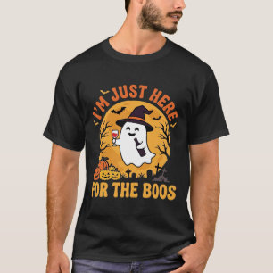 Camiseta Fantasma engraçado de Halloween Estou aqui apenas