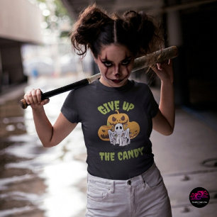 Camiseta Fantasma Engraçado Desista Do Doce De Halloween