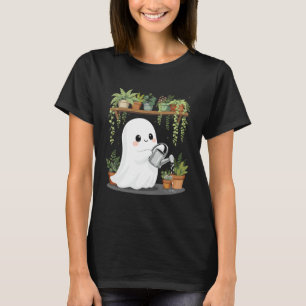 Camiseta Fantasma Engraçado Regando Plantas Temporada Assus