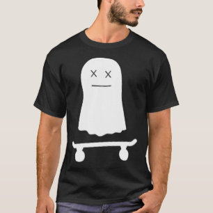 Camiseta Fantasma Engraçado Skate Patinador Preguiçoso Fant