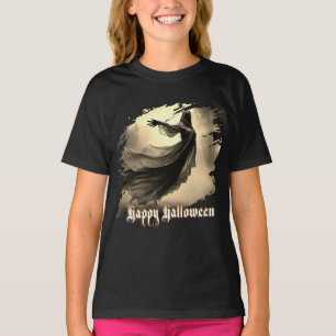 Camiseta Fantasma Feminino Negro no Inferno - Halloween