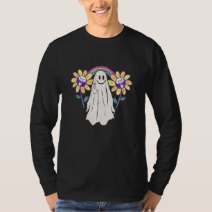 Camiseta Fantasma  Fofo Arco-íris Colorido Goth