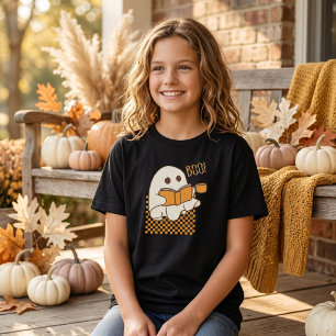 Camiseta Fantasma Fofo Assustador Retrô de Halloween Jovem