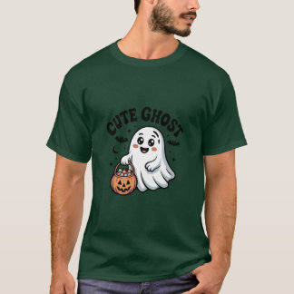 Camiseta Fantasma Fofo Halloween Doce Desenho Anim