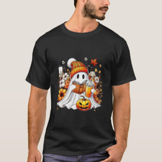 Camiseta Fantasma Fofo Leitores de Livros de Halloween Fant