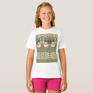 Camiseta Fantasma Fofo Meditando com Chapéu de Bruxa
