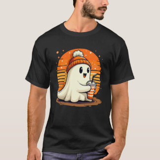Camiseta Fantasma Fofo renda Criancinha Fantasma Abóbora Ca