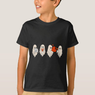 Camiseta Fantasma Fofo Retro Dia dos Namorados Mulheres Hom