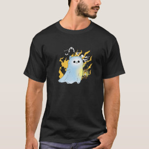 Camiseta Fantasma Gato com Lanterna Phantom Spook Halloween