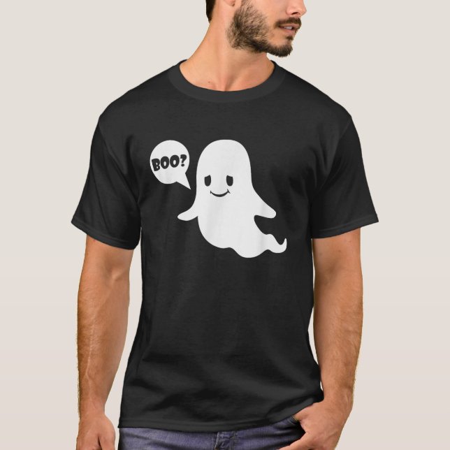 Camiseta Fantasma Ghost Boo Engraçado Imagem Fantasma Fodor (Frente)