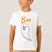 Fantasma Halloween preto branco laranja boo