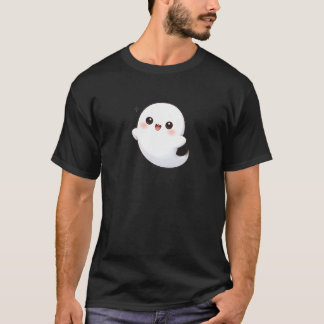Camiseta Fantasma Kawaii Fofo Flutuante – Desenho Animado A