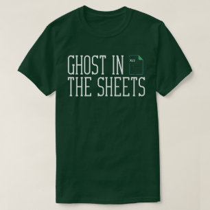 Camiseta Fantasma no Excel Engraçado de Folhas