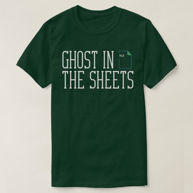 Camiseta Fantasma no Excel Engraçado de Folhas (Frente do Design)