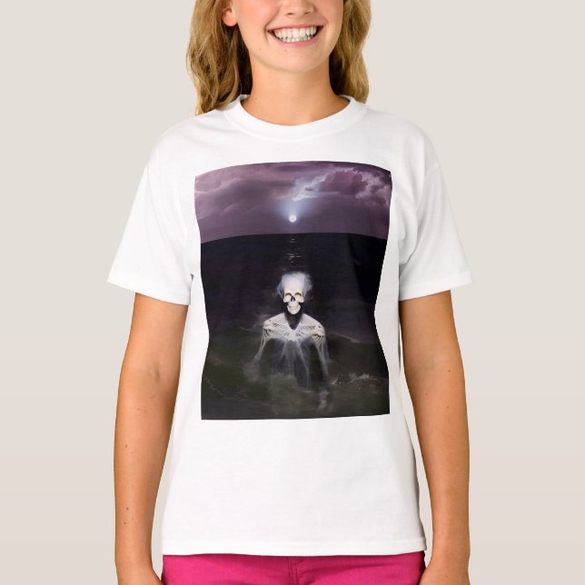 Camiseta Fantasma no Mar - Pintura a Petróleo (Frente)
