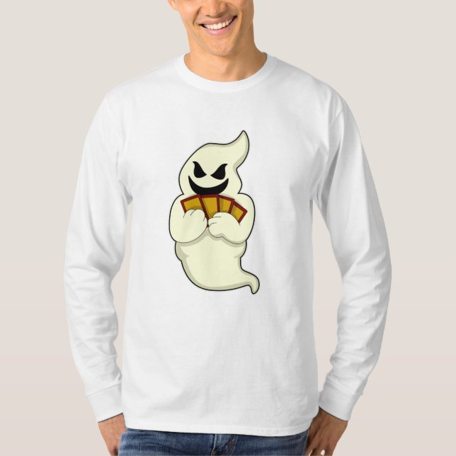 Camiseta Fantasma no Poker com cartões Poker (Frente)