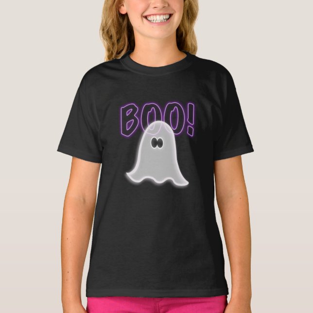 Camiseta Fantasma Roxo Semi-Translúcido Total (Frente)