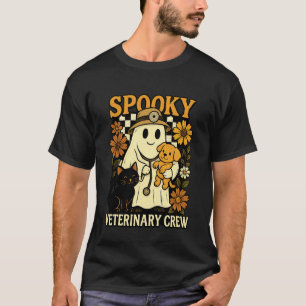 Camiseta Fantasma segurando gato preto, veterinário de cães