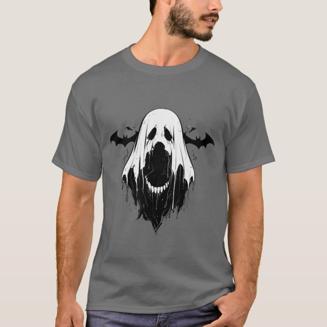 Camiseta Fantasma Spooky com Bats (Frente)