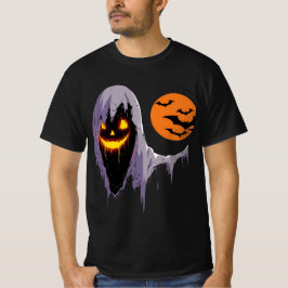 Camiseta Fantasma Spooky com Lua Cheia