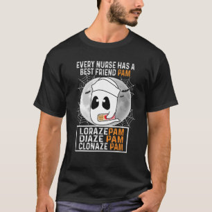 Camiseta Fantasma Toda Enfermeira Tem Um Melhor Amigo Pam L
