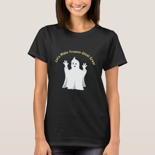Camiseta Fantasma Trumpy do Halloween (Frente)