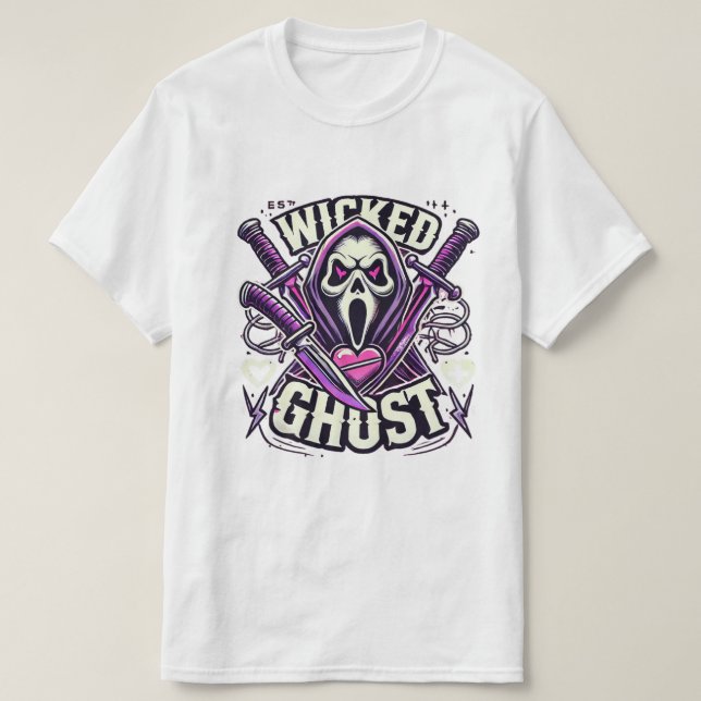 Camiseta Fantasma Wicked: Neon Reaper (Frente do Design)