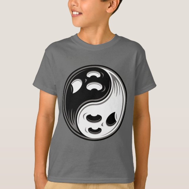 Camiseta Fantasma Yin Yang Black and White (Frente)