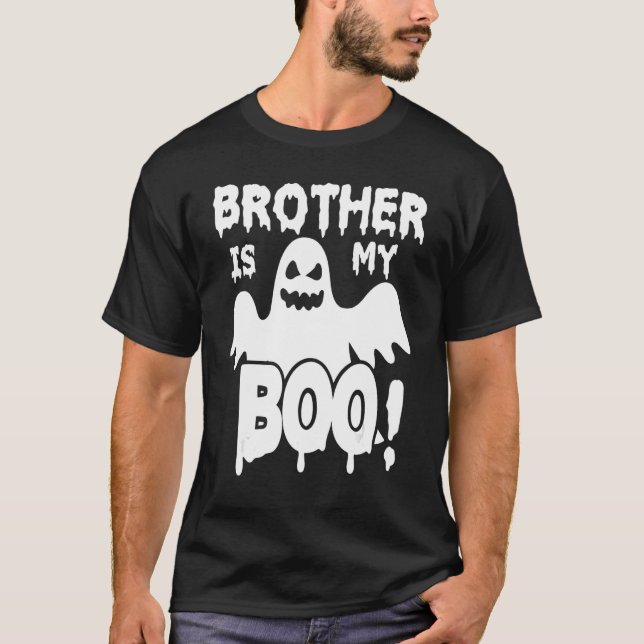 Camiseta Fantasmas Assustadores Felizes Dia das Bruxas Irmã (Frente)