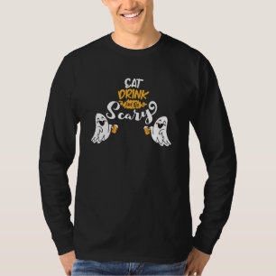Camiseta Fantasmas bonitos com Beer Beer Bebê Bebida e assu