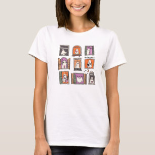 Camiseta Fantasmas bonitos na T-Shirt do Halloween do Windo