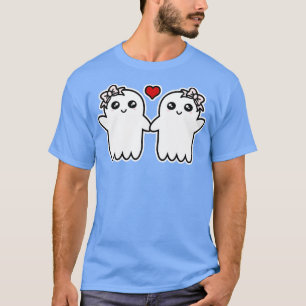 Camiseta Fantasmas Bonitos Segurando Mãos