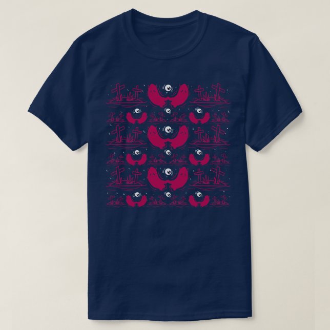Camiseta Fantasmas cor-de-rosa (Frente do Design)