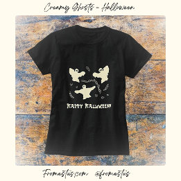 Camiseta Fantasmas cremosos - Feliz Halloween!