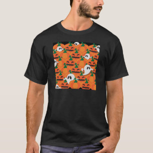 Camiseta Fantasmas de Abóbora de Halloween Assombrados