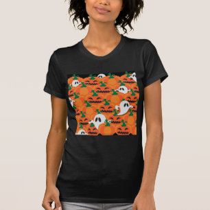 Camiseta Fantasmas de Abóbora de Halloween Assombrados