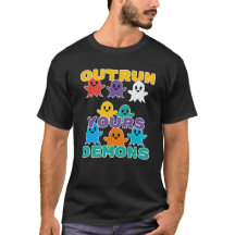 fantasmas de desenho animado coloridos escrevem Ou