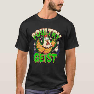 Camiseta Fantasmas de Frango Poultrygeist Fantasia de Hallo