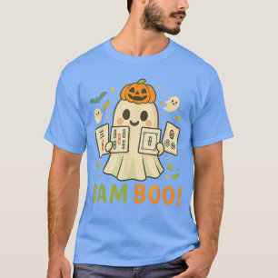 Camiseta Fantasmas de Halloween Jogando Mahjong Assustador