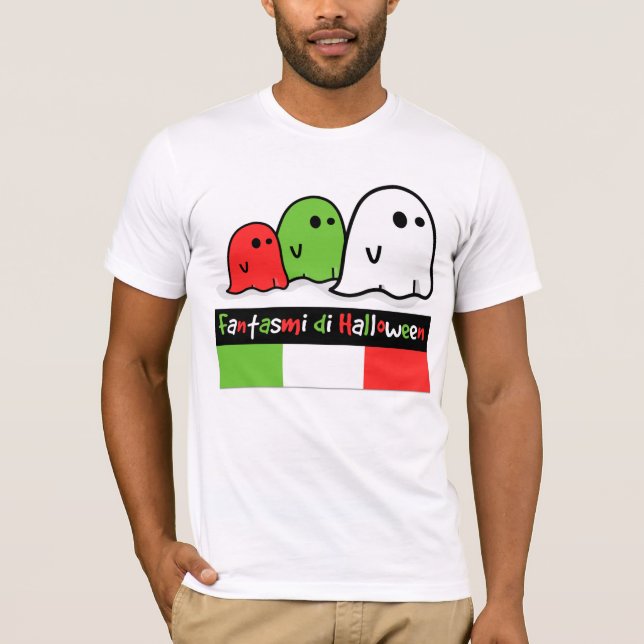 Camiseta Fantasmas do Halloween Italiano, Fantasmi di Hallo (Frente)