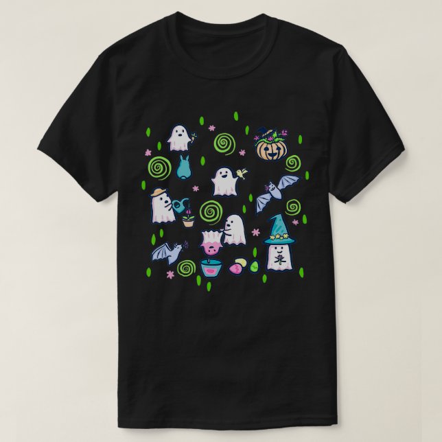 Camiseta Fantasmas doidos Primavera Spooky em Springtime (Frente do Design)
