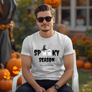 Camiseta Fantasmas e Chapéu de Bruxas Personalizados