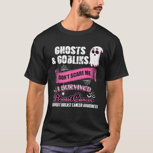 Camiseta Fantasmas e Goblins não me assustam Eu sou Sobrevi (Frente)