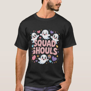 Camiseta Fantasmas em Quadrado Correspondendo Dia de as Bru