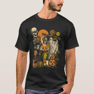 Camiseta Fantasmas Engraçados Truque De Abóbora Ou Traço