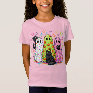 Camiseta Fantasmas Fofos e Gatos Pretos